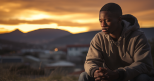 A boy stressed about his future