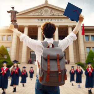 Students graduating at a university