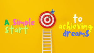 Image with a ladder showing that each step you take can better help you achieve your dreams